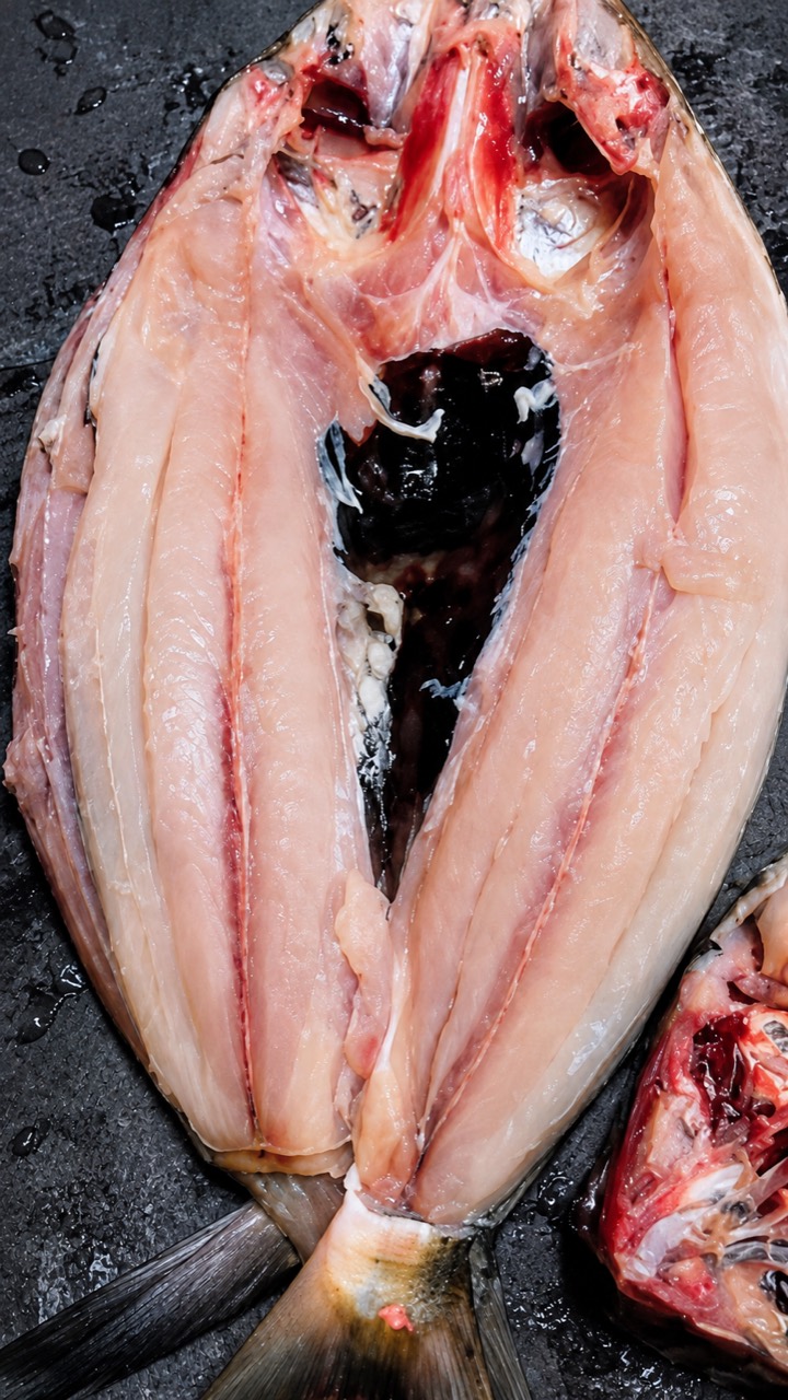 Back image of butterfly cut milkfish package
